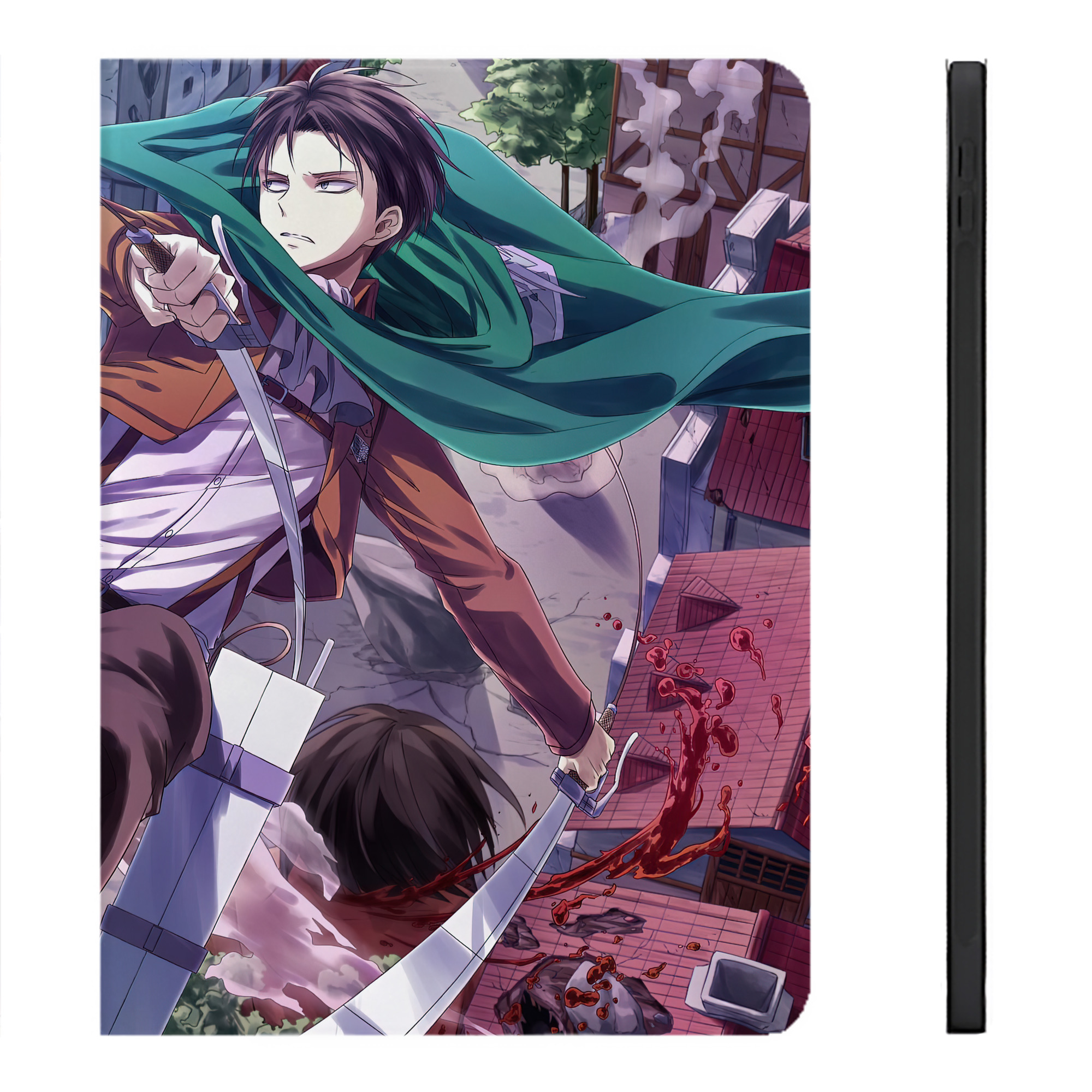 （画像用） 進撃の巨人 Attack on Titan IPadケース ペンホルダー付き ブックスタイルデザイン